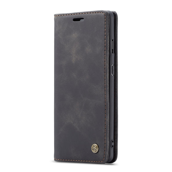 CaseMe-013 Multi-functional Retro Frosted Horizontal Flip Leather Case with Card Slot & Holder & Wallet For OnePlus 7(Black)