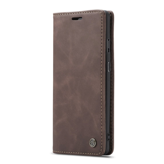 CaseMe-013 Multi-functional Retro Frosted Horizontal Flip Leather Case with Card Slot & Holder & Wallet For OnePlus 7(Coffee)