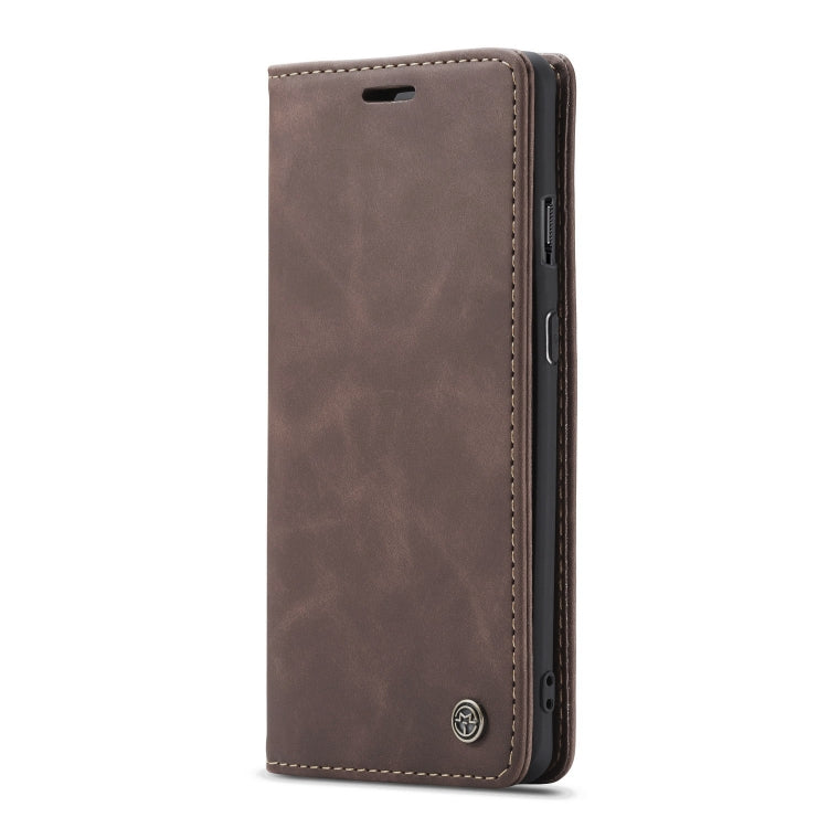 CaseMe-013 Multi-functional Retro Frosted Horizontal Flip Leather Case with Card Slot & Holder & Wallet For OnePlus 7(Coffee)