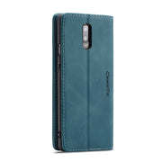 CaseMe-013 Multi-functional Retro Frosted Horizontal Flip Leather Case with Card Slot & Holder & Wallet For OnePlus 7(Blue)