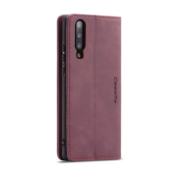CaseMe-013 Multi-functional Retro Frosted Horizontal Flip Leather Case with Card Slot & Holder & Wallet For Xiaomi Mi 9(Wine Red)