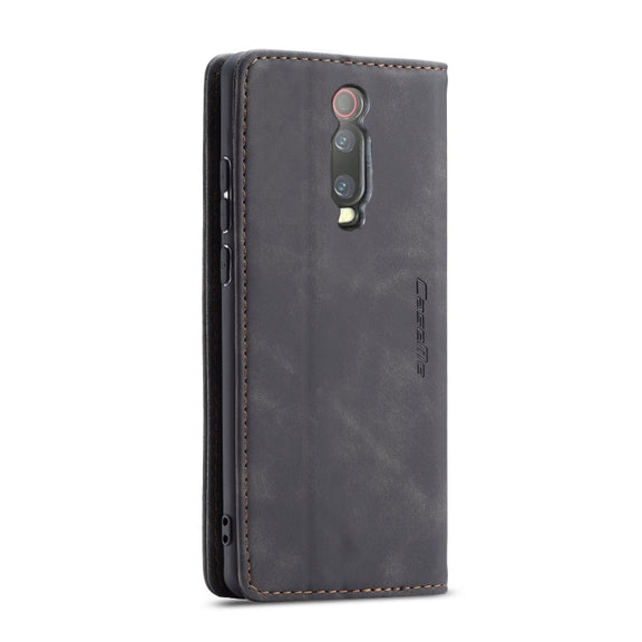 CaseMe-013 Multi-functional Retro Frosted Horizontal Flip Leather Case with Card Slot & Holder & Wallet For Xiaomi Mi 9T Pro / Redmi K20 Pro / Xiaomi Mi 9T / Redmi K20(Black)