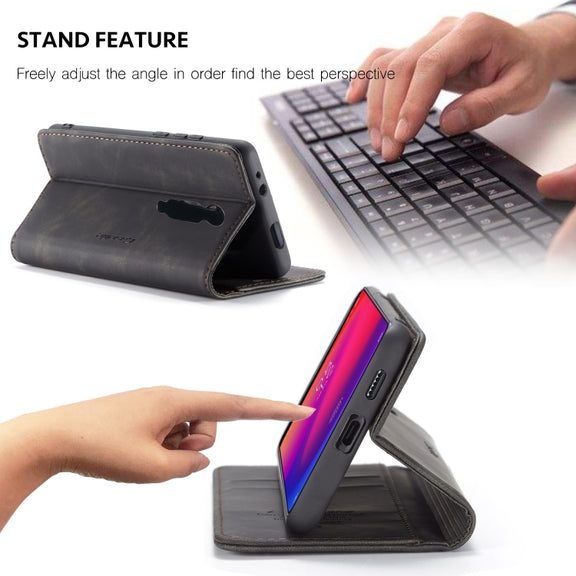 CaseMe-013 Multi-functional Retro Frosted Horizontal Flip Leather Case with Card Slot & Holder & Wallet For Xiaomi Mi 9T Pro / Redmi K20 Pro / Xiaomi Mi 9T / Redmi K20(Black)