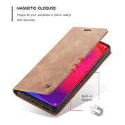 CaseMe-013 Multi-functional Retro Frosted Horizontal Flip Leather Case with Card Slot & Holder & Wallet For Xiaomi Mi 9T Pro / Redmi K20 Pro / Xiaomi Mi 9T / Redmi K20(Brown)