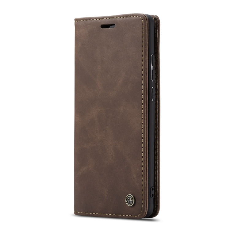CaseMe-013 Multi-functional Retro Frosted Horizontal Flip Leather Case with Card Slot & Holder & Wallet For Galaxy A20e(Coffee)