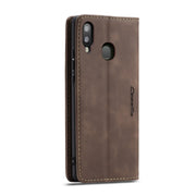 CaseMe-013 Multi-functional Retro Frosted Horizontal Flip Leather Case with Card Slot & Holder & Wallet For Galaxy A20e(Coffee)