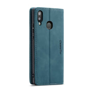 CaseMe-013 Multi-functional Retro Frosted Horizontal Flip Leather Case with Card Slot & Holder & Wallet For Galaxy A20e(Blue)