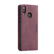 CaseMe-013 Multi-functional Retro Frosted Horizontal Flip Leather Case with Card Slot & Holder & Wallet For Galaxy A20e(Wine Red)