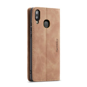 CaseMe-013 Multi-functional Retro Frosted Horizontal Flip Leather Case with Card Slot & Holder & Wallet For Galaxy A20e(Brown)