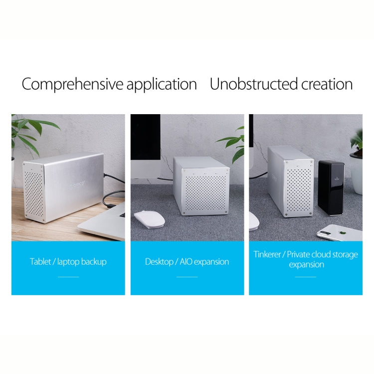 ORICO Honeycomb Series WS200RU3 SATA 3.5 inch USB 3.0 Dual Bays Aluminum Alloy HDD / SSD Enclosure with Raid, The Maximum Support Capacity: 20TB