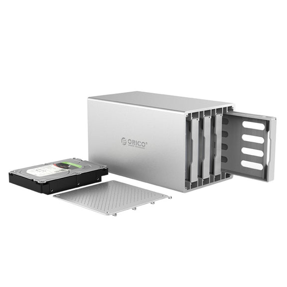 ORICO Honeycomb Series WS400C3 SATA 3.5 inch USB-C / Type-C 4 Bays Aluminum Alloy HDD / SSD Enclosure, The Maximum Support Capacity: 40TB