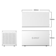 ORICO Honeycomb Series WS400C3 SATA 3.5 inch USB-C / Type-C 4 Bays Aluminum Alloy HDD / SSD Enclosure, The Maximum Support Capacity: 40TB