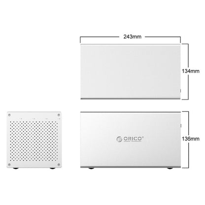 ORICO Honeycomb Series WS400RC3 SATA 3.5 inch USB-C / Type-C 4 Bays Aluminum Alloy HDD / SSD Enclosure with Raid, The Maximum Support Capacity: 40TB - HDD Enclosure by ORICO | Online Shopping South Africa | PMC Jewellery | Buy Now Pay Later Mobicred