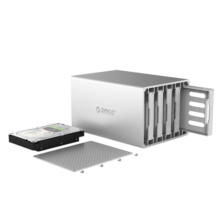 ORICO Honeycomb Series WS500RC3 SATA 3.5 inch USB-C / Type-C 5 Bays Aluminum Alloy HDD / SSD Enclosure with Raid, The Maximum Support Capacity: 50TB