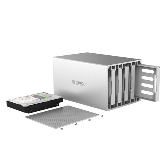 ORICO Honeycomb Series WS500RU3 SATA 3.5 inch USB 3.0 5 Bays Aluminum Alloy HDD / SSD Enclosure with Raid, The Maximum Support Capacity: 50TB