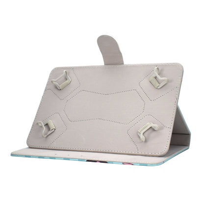 Colored Pattern Drawing Horizontal Flip PU Leather Case with Three-folding Holder for 10 inch Tablet PC(Crown of panda) - 10 - 11 inch by PMC Jewellery | Online Shopping South Africa | PMC Jewellery | Buy Now Pay Later Mobicred