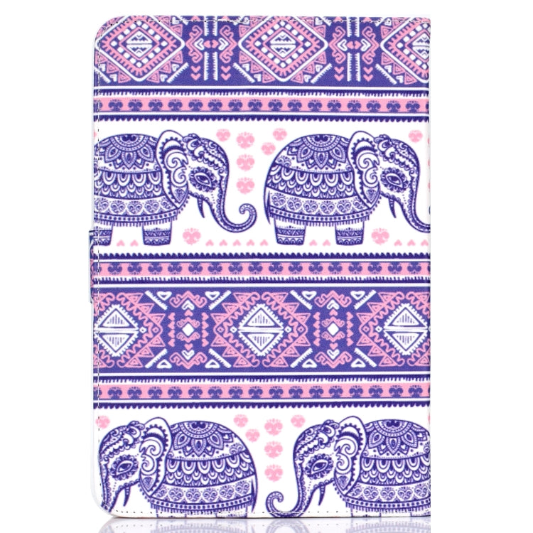 Colored Pattern Drawing Horizontal Flip PU Leather Case with Three-folding Holder for 10 inch Tablet PC(Totem elephants) - 10 - 11 inch by PMC TechLife | Online Shopping South Africa | PMC TechLife | Buy Now Pay Later Mobicred