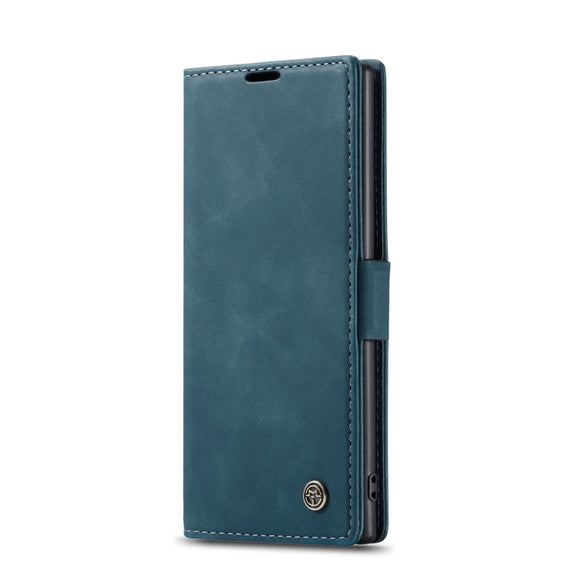 CaseMe-013 Multifunctional Horizontal Flip Leather Case with Card Slot & Holder for Galaxy Note 10(Blue)
