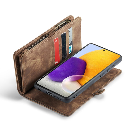 For Samsung Galaxy Note10 CaseMe-008 Detachable Multifunctional Flip Leather Phone Case(Brown)