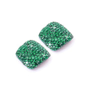 2 PCS Crystal Fake Nail Art Tips Rhinestone Full Cover Toenails Decals Stickers(NO:18)