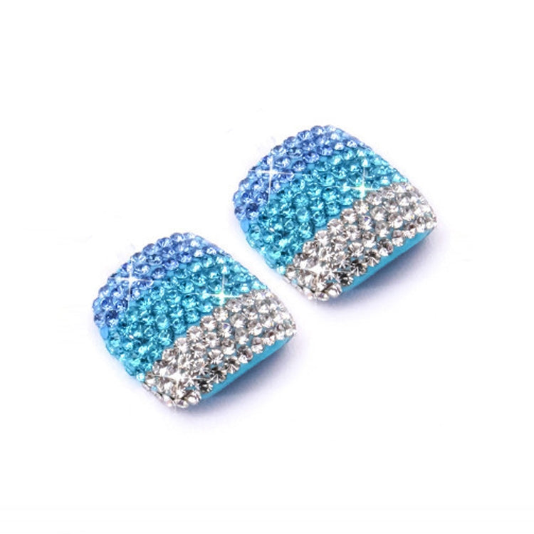 2 PCS Crystal Fake Nail Art Tips Rhinestone Full Cover Toenails Decals Stickers(NO:20)