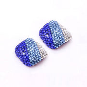 2 PCS Crystal Fake Nail Art Tips Rhinestone Full Cover Toenails Decals Stickers(NO:22)