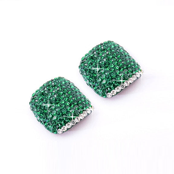 2 PCS Crystal Fake Nail Art Tips Rhinestone Full Cover Toenails Decals Stickers(NO:25)