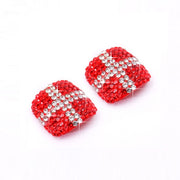 2 PCS Crystal Fake Nail Art Tips Rhinestone Full Cover Toenails Decals Stickers(NO:26)
