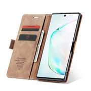 CaseMe-013 Multifunctional Horizontal Flip Leather Case with Card Slot & Holder & Wallet for Galaxy Note 10+(Brown)