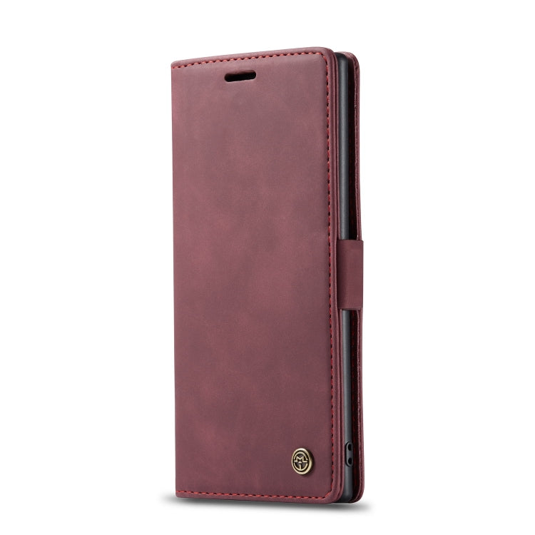 CaseMe-013 Multifunctional Horizontal Flip Leather Case with Card Slot & Holder & Wallet for Galaxy Note 10+(Wine)