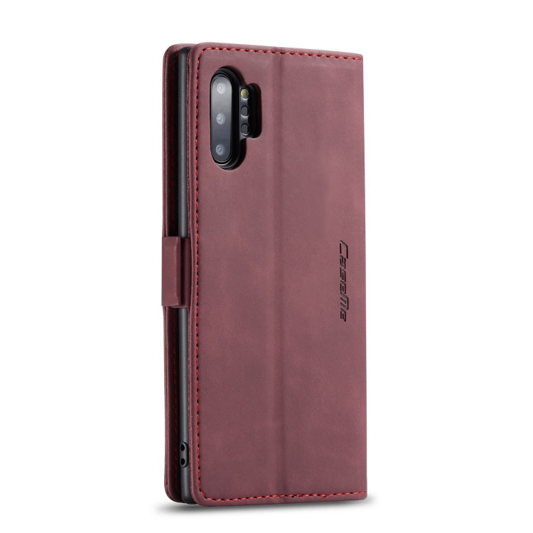 CaseMe-013 Multifunctional Horizontal Flip Leather Case with Card Slot & Holder & Wallet for Galaxy Note 10+(Wine)