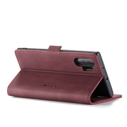 CaseMe-013 Multifunctional Horizontal Flip Leather Case with Card Slot & Holder & Wallet for Galaxy Note 10+(Wine)