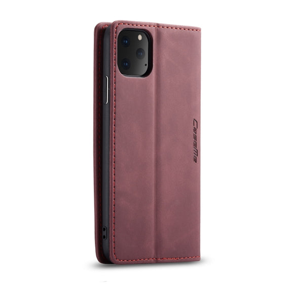 CaseMe-013 Multifunctional Horizontal Flip Leather Case with Card Slot & Holder & Wallet for iPhone 11 Pro(Wine)