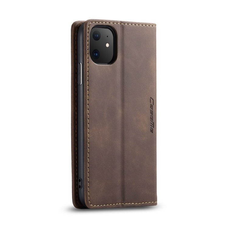 CaseMe-013 Multifunctional Horizontal Flip Leather Case with Card Slot & Holder & Wallet for iPhone 11(coffee) - free shipping - PMC Jewellery - Order now!