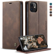 CaseMe-013 Multifunctional Horizontal Flip Leather Case with Card Slot & Holder & Wallet for iPhone 11(coffee)
