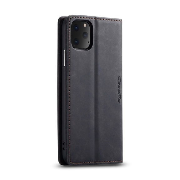 CaseMe-013 Multifunctional Horizontal Flip Leather Case with Card Slot & Holder & Wallet for iPhone 11 Pro Max(Black)