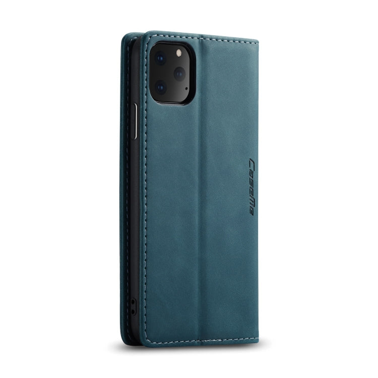 CaseMe-013 Multifunctional Horizontal Flip Leather Case with Card Slot & Holder & Wallet for iPhone 11 Pro Max(Blue)