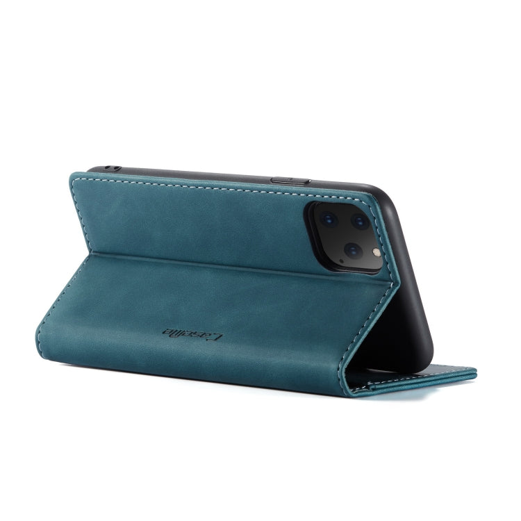 CaseMe-013 Multifunctional Horizontal Flip Leather Case with Card Slot & Holder & Wallet for iPhone 11 Pro Max(Blue)