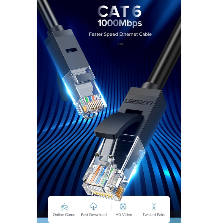 UGREEN NW102 Cat6 RJ45 Household Gigabit Twisted Pair Round Ethernet Cable, Length:3m - free shipping - PMC TechLife - Order now!