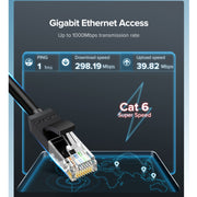 UGREEN NW102 Cat6 RJ45 Household Gigabit Twisted Pair Round Ethernet Cable, Length:8m