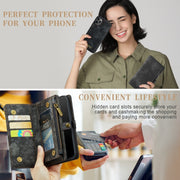For iPhone 11 Pro CaseMe-008 Detachable Multifunctional Horizontal Flip Leather Case with Card Slot & Holder & Zipper Wallet & Photo Frame (Black)