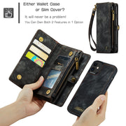 For iPhone 11 CaseMe-008 Detachable Multifunctional Horizontal Flip Leather Case with Card Slot & Holder & Zipper Wallet & Photo Frame (Black)