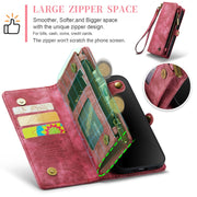 For iPhone 11 Pro Max CaseMe-008 Detachable Multifunctional Horizontal Flip Leather Case with Card Slot & Holder & Zipper Wallet & Photo Frame (Red)