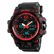 SKMEI 1155B Multifunctional Men Outdoor Sports Noctilucent Water-resistant Large Dial Wrist Watch(Red)