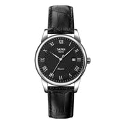 SKMEI 9058 Multifunctional Outdoor Fashion Water-resistant Silver Shell Quartz Wrist Watch (Women Style Black Face Black Strap)