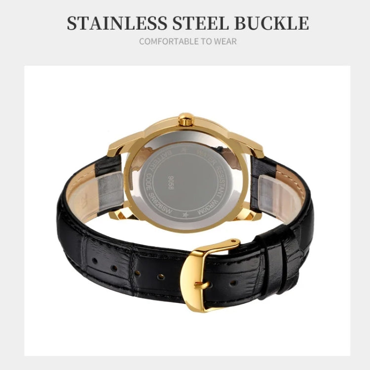 SKMEI 9058 Multifunctional Outdoor Fashion Waterproof Silver Shell Quartz Wrist Watch (Men Style Silver Face Brown Strap) - free shipping - PMC TechLife - Order now!