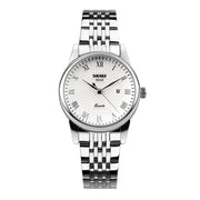 SKMEI 9058 Multifunctional Outdoor Fashion Water-resistant Steel Strip Quartz Wrist Watch(Women Style White)