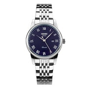 SKMEI 9058 Multifunctional Outdoor Fashion Water-resistant Steel Strip Quartz Wrist Watch(Women Style Blue)