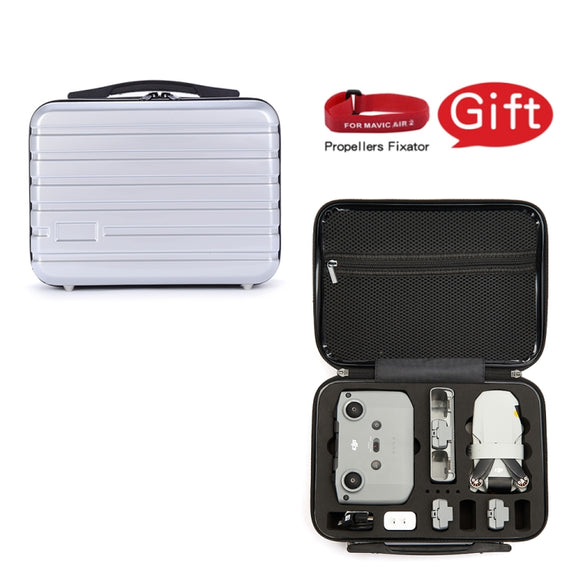ls-S004 Portable Water-resistant Drone Handbag Storage Bag for DJI Mavic Mini 2(Silver + Black Liner)
