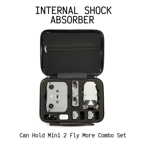 ls-S004 Portable Water-resistant Drone Handbag Storage Bag for DJI Mavic Mini 2(Silver +Red Liner)